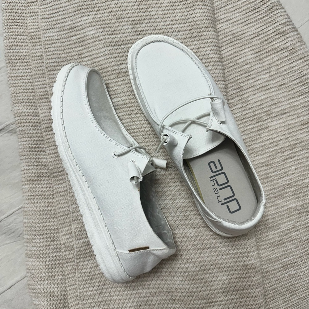 Hey Dude White Casual slip on Shoes